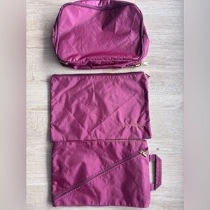 Samantha Brown 3 Piece Packing Cube Travel Organizer Set Maroon Red